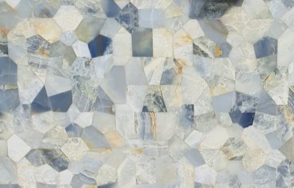 Blue Mosaic — Onyx slab, block BM0902